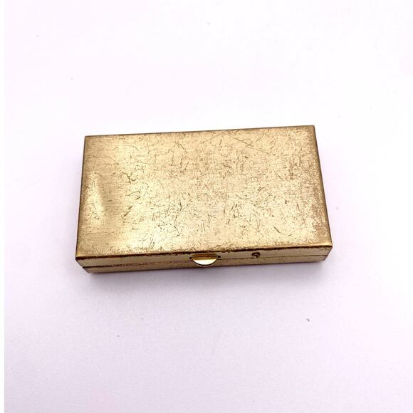 Gold Tone Vintage Pill Box With Chinese Scene Decoration - Picture 5 of 7